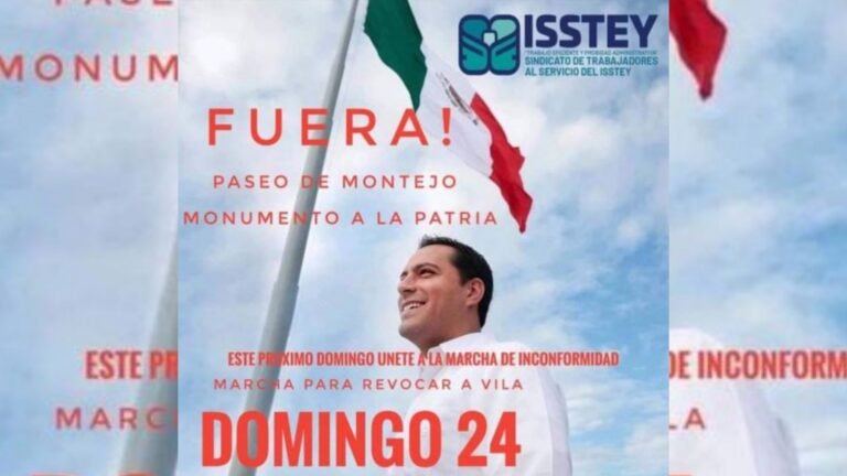 ¡Fuera Vila¡, marcha contra revocación de mandato: aprueban reforma a la Ley del ISSTEY