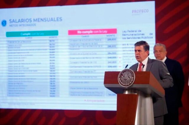 Exhibe gobierno federal lista de funcionarios que ganan más que AMLO