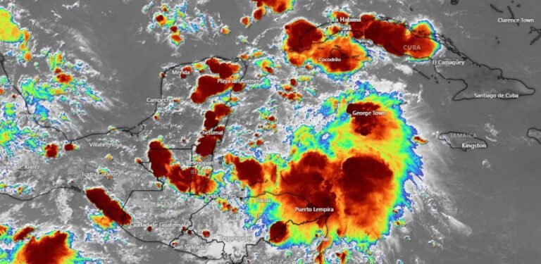 Lluvias fuertes sobre la península