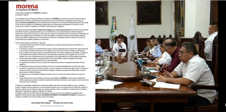 ¡MORENA VS MORENA!, Exhiben lo que en realidad pasó en el Cabildo meridano