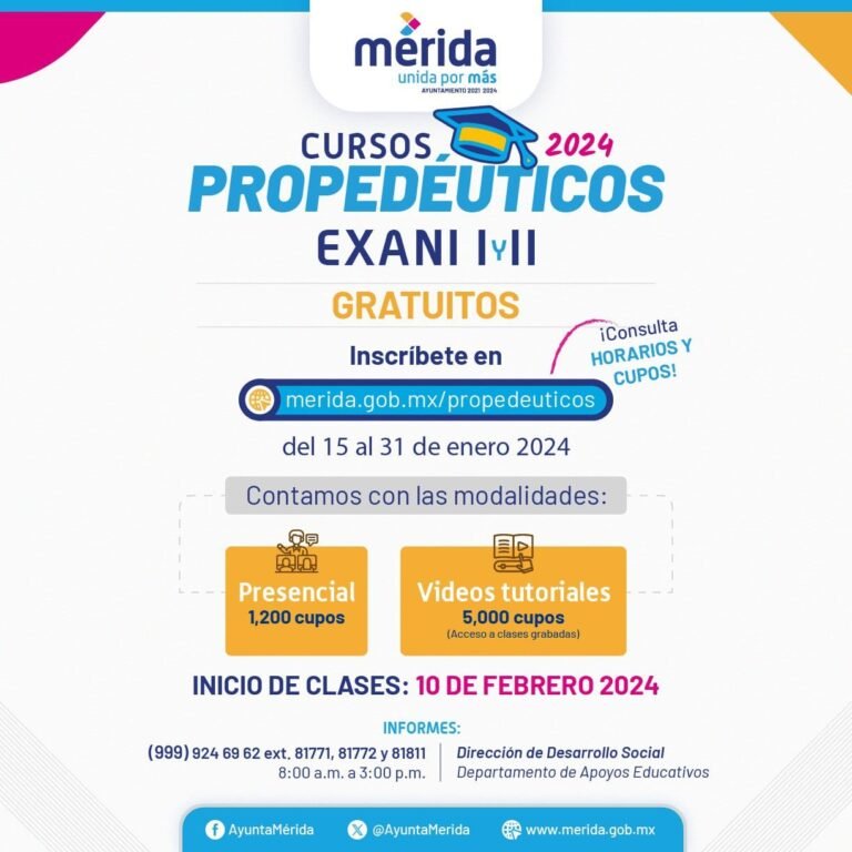Oportunidad única: Becas al 100% para cursos propedéuticos en Mérida
