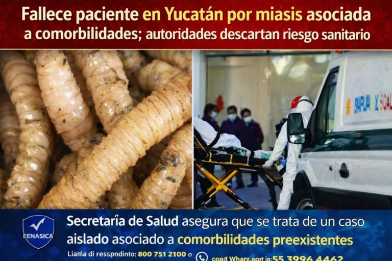 Fallece paciente en Yucatán por miasis asociada a comorbilidades; autoridades descartan riesgo sanitario