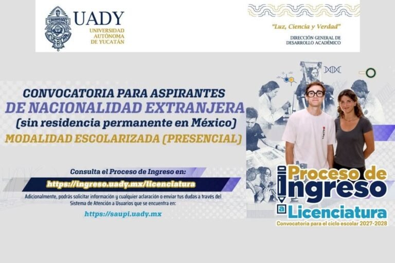 UADY lanza convocatoria de ingreso 2027 para estudiantes extranjeros de licenciatura