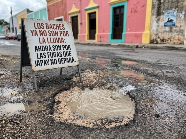 Los baches ya no son por la lluvia: ahora son por las fugas que JAPAY  no repara