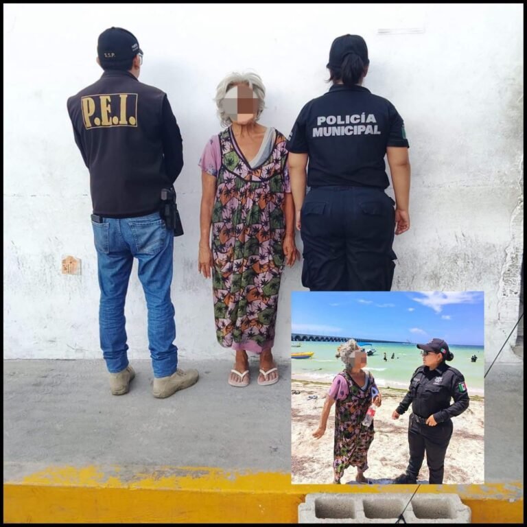 Localizan en el malecón de Progreso a adulta mayor con reporte de desaparición; ya fue reunida con autoridades para su localización familiar