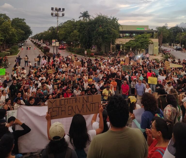 Protestan en Mérida contra proyecto Las Dunas; exigen su cancelación definitiva
