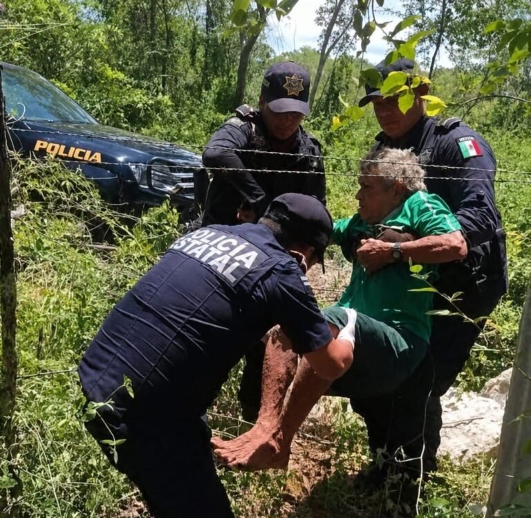 Campesino encuentra a octogenario extraviado entre la maleza de Xmatkuil