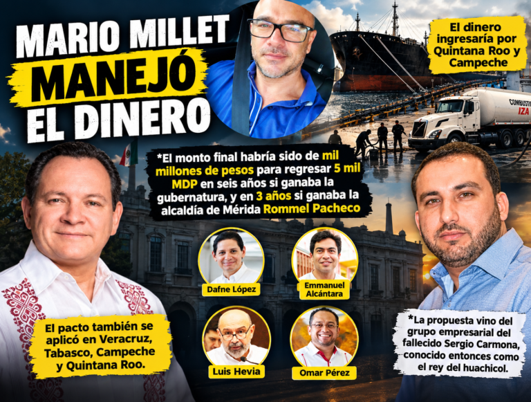 Investigación apunta a presuntas reuniones con operadores vinculados al grupo de Sergio Carmona y un ofrecimiento millonario para la campaña de Morena en Yucatán